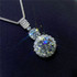 11 Carat tw Moissanite Pendant 18" Necklace in Sterling Silver
