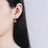 2-Carat tw Dangle Post Moissanite Earrings Round Set in Sterling Silver