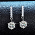 2-Carat tw Dangle Post Moissanite Earrings Round Set in Sterling Silver