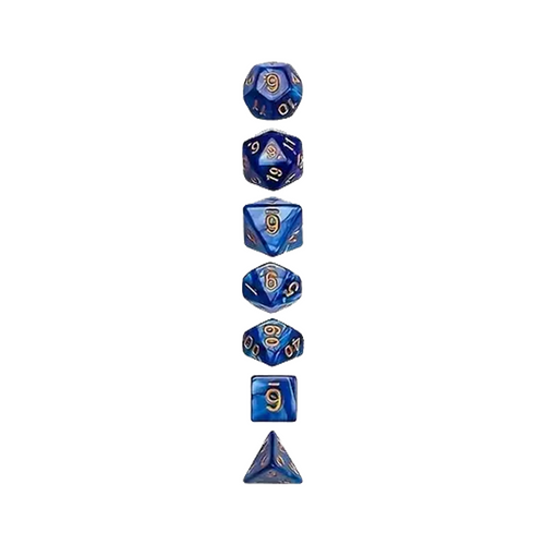 7 Die Set - Satin Blue w/ Gold