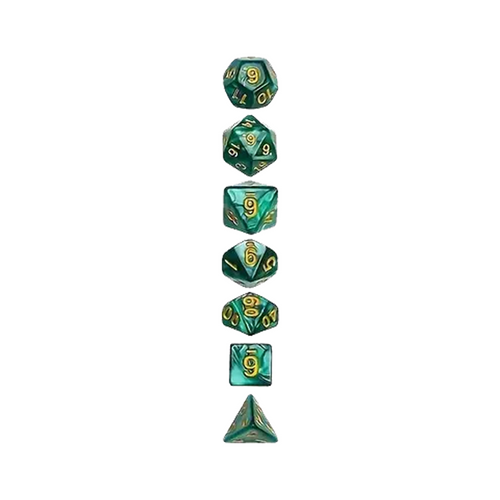 7 Die Set - Satin Teal w/ Gold