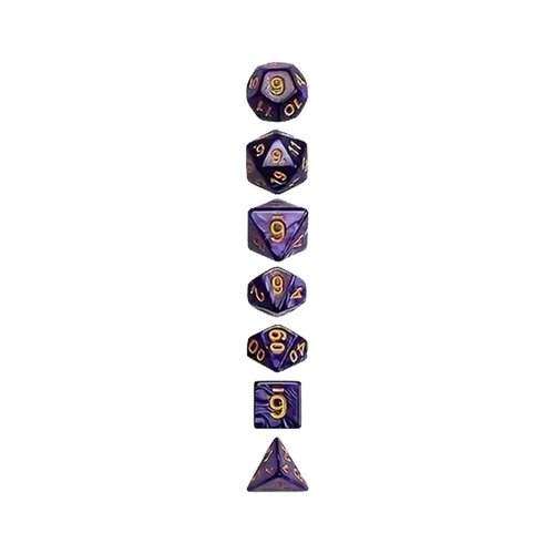 7 Die Set - Satin Purple w/ Gold
