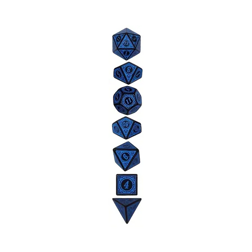 7 Die Set - Etched Blue / Black