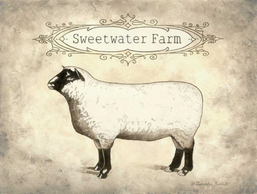 Babbitt Gwendolyn Sweetwater Farm Animali cm76X100 Immagine su CARTA TELA PANNELLO CORNICE Orizzontale