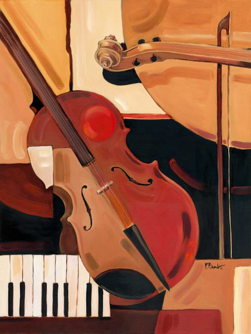 Brent Paul Estratto del violino Astratto cm52X38 Immagine su CARTA TELA PANNELLO CORNICE Verticale