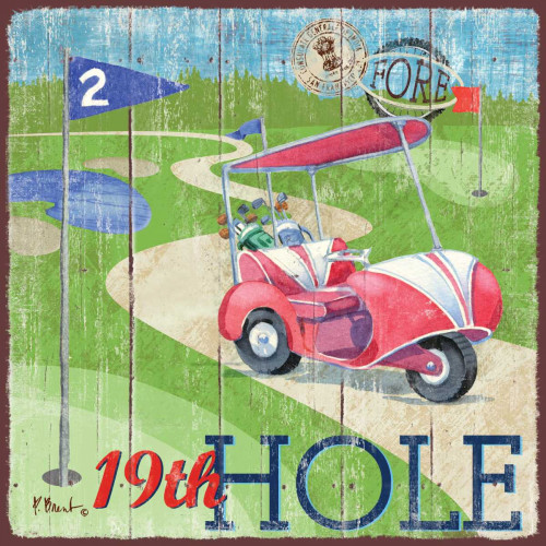 Brent Paul Golf Time II Giochi e Sport cm73X73 Immagine su CARTA TELA PANNELLO CORNICE Quadrata