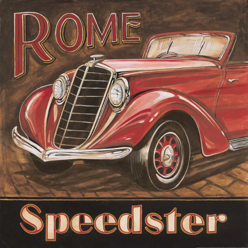 Gorham Gregory Roma Speedster Giochi e Sport cm87X87 Immagine su CARTA TELA PANNELLO CORNICE Quadrata