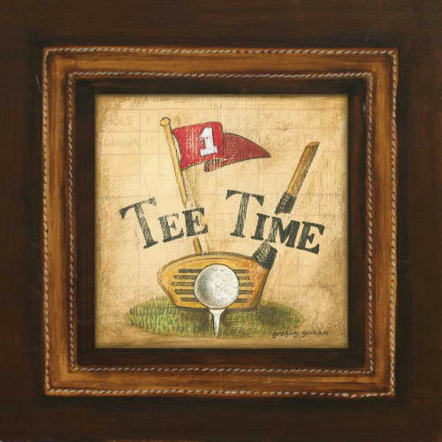 Gorham Gregory Golf Tee Time Giochi e Sport cm36X36 Immagine su CARTA TELA PANNELLO CORNICE Quadrata