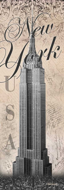 Williams Todd Empire State fotografia cm105X36 Immagine su CARTA TELA PANNELLO CORNICE Verticale