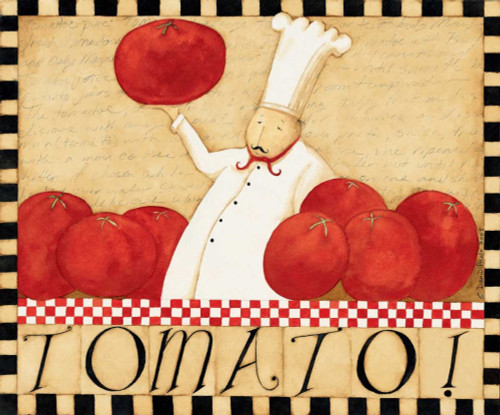 DiPaolo Dan Pomodori Cucina cm48X57 Immagine su CARTA TELA PANNELLO CORNICE Orizzontale