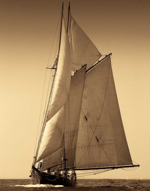 LeBlanc Frederick J. Sotto Sail I Costiero cm64X50 Immagine su CARTA TELA PANNELLO CORNICE Verticale