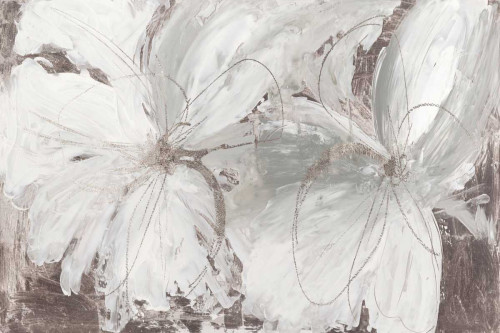 Jensen Asia argento floreale Floreale cm87X131 Immagine su CARTA TELA PANNELLO CORNICE Orizzontale