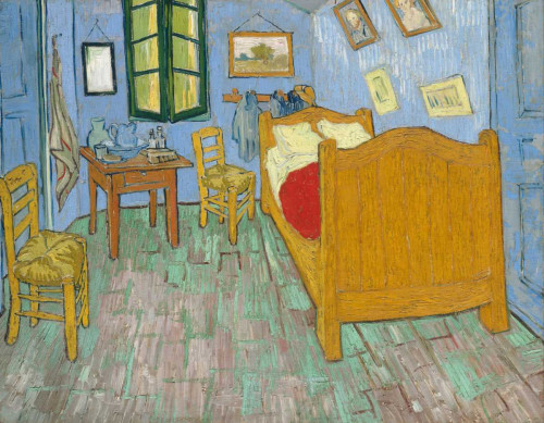 Van Gogh Vincent La camera da letto 1888 Decorativo cm70X91 Immagine su CARTA TELA PANNELLO CORNICE Orizzontale