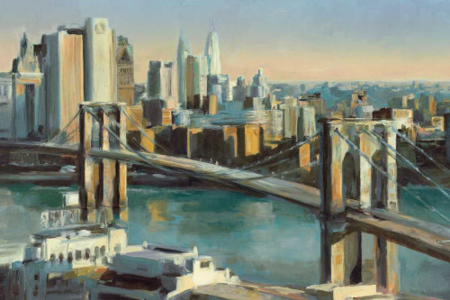 Hageman Marilyn Into Manhattan 36c24 Tradizionale cm78X118 Immagine su CARTA TELA PANNELLO CORNICE Orizzontale