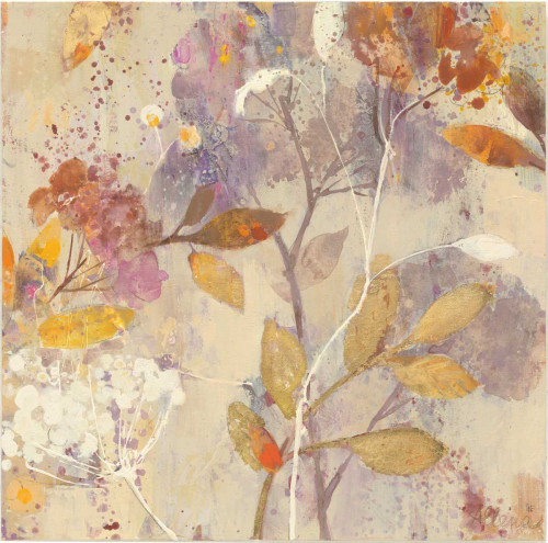 Hristova Albena Autunno Botanicals II Astratto cm77X77 Immagine su CARTA TELA PANNELLO CORNICE Quadrata