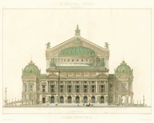 Duchampt Teatro dell'Opera di Parigi II Architettura cm85X107 Immagine su CARTA TELA PANNELLO CORNICE Orizzontale