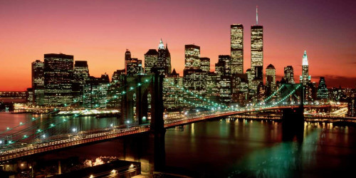 Berenholtz Richard Ponte di Brooklyn New York posti cm84X171 Immagine su CARTA TELA PANNELLO CORNICE Orizzontale