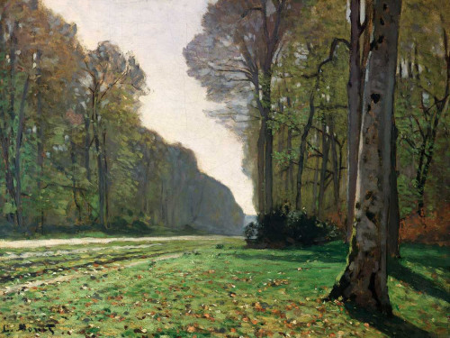 Monet Claude La Pave de Chailly Paesaggio cm84X111 Immagine su CARTA TELA PANNELLO CORNICE Orizzontale