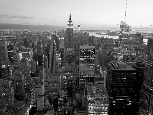 Ratsenskiy Vadim Skyline di Midtown Manhattan, NYC fotografia cm84X111 Immagine su CARTA TELA PANNELLO CORNICE Orizzontale
