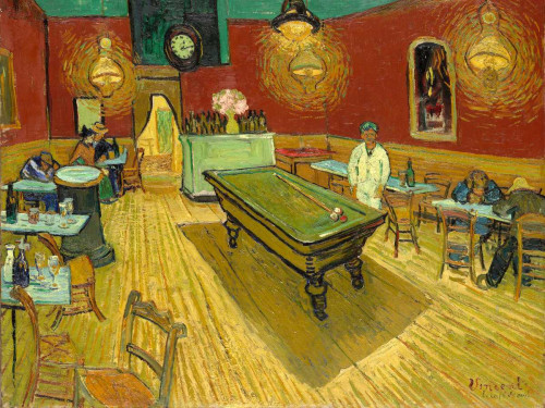 Van Gogh Vincent The Night Cafe (particolare) Figurativo cm76X100 Immagine su CARTA TELA PANNELLO CORNICE Orizzontale
