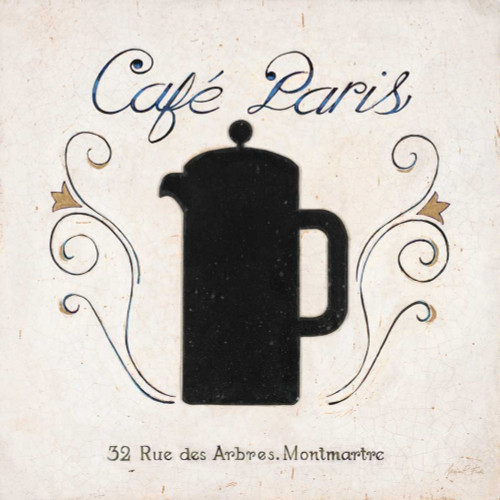 Fisk Arnie Cafe Paris Coffee Cucina cm77X77 Immagine su CARTA TELA PANNELLO CORNICE Quadrata