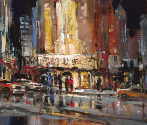 Heighton Brent Street Scene astratta Paesaggio urbano cm89X104 Immagine su CARTA TELA PANNELLO CORNICE Orizzontale