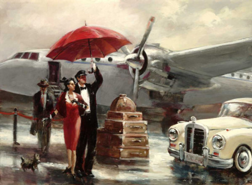 Heighton Brent Transcontinental Volo Figurativo cm80X107 Immagine su CARTA TELA PANNELLO CORNICE Orizzontale