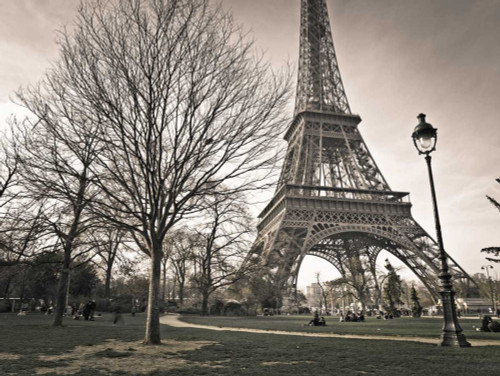 Frank Assaf Vista della torre Eiffel dal parco, Parigi, Francia europeo cm61X82 Immagine su CARTA TELA PANNELLO CORNICE Orizzontale