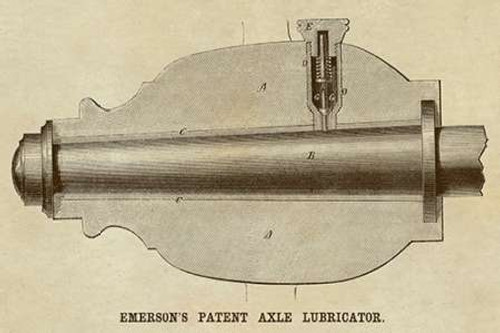 Anonymous Emersons brevetto Axel lubrificazione museo cm54X82 Immagine su CARTA TELA PANNELLO CORNICE Orizzontale