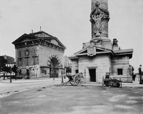 Atget Eugene Paris, 1903 1904   L'ex Barriere du Trone (Casello autostradale Pavilion e Colonna) museo cm54X68 Immagine su CARTA TELA PANNELLO CORNIC