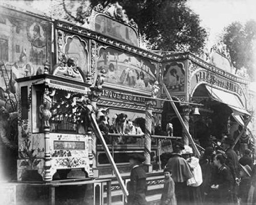 Atget Eugene Parigi, 1898   animale da circo, Fete des Invalides museo cm54X68 Immagine su CARTA TELA PANNELLO CORNICE Orizzontale