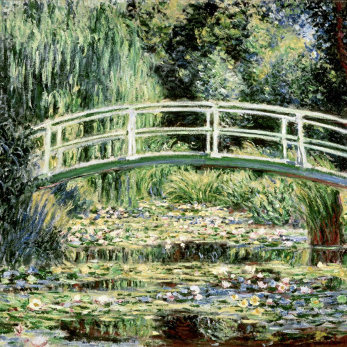 Monet Claude Les Nympheas blancsξ  The White Ninfee Costiero cm80X80 Immagine su CARTA TELA PANNELLO CORNICE Quadrata