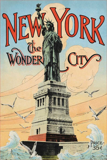 Underhill Irving New York; Il Comune Wonder 1902 segni cm82X54 Immagine su CARTA TELA PANNELLO CORNICE Verticale