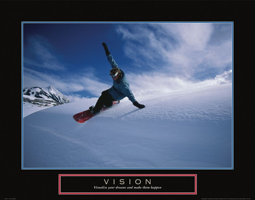 Archivio Vision   Snowboarder Giochi e Sport cm80X102 Immagine su CARTA TELA PANNELLO CORNICE Orizzontale