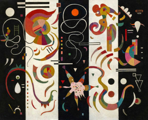 Stampa su tela Poster Kandinsky Wassily A strisce (RayeÎ‚) Astratto Orizzontale