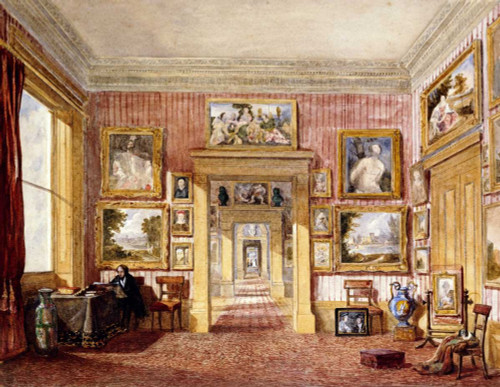 Stampa su tela Poster Rushout-Bowles Harriet La sala da pranzo della Thirlestaine House Decorativo Orizzontale