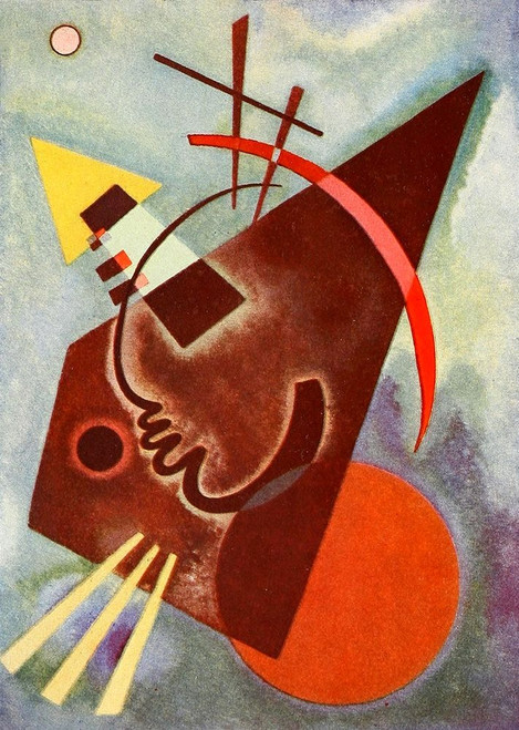 Stampa su tela Poster Kandinsky Wassily Appuntito e rotondo Astratto Verticale