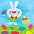Mack Steve coniglietto di Pasqua Arte per bambini cm54X54 Immagine su CARTA TELA PANNELLO CORNICE Quadrata