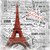 OnRei Eiffel Viaggio cm73X73 Immagine su CARTA TELA PANNELLO CORNICE Quadrata