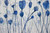 Jill Susan Blue Day Garden Floreale cm78X118 Immagine su CARTA TELA PANNELLO CORNICE Orizzontale