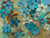 Robinson Carol Campo di Blue Floreale cm84X111 Immagine su CARTA TELA PANNELLO CORNICE Orizzontale