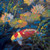 Ostlund Leif Water Garden II Animali cm77X77 Immagine su CARTA TELA PANNELLO CORNICE Quadrata
