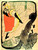 De Toulouse Lautrec Henri Jane Avril Moda cm109X82 Immagine su CARTA TELA PANNELLO CORNICE Verticale