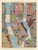 Galapon Nikki Moderna Mappa di New York II Mappe cm109X82 Immagine su CARTA TELA PANNELLO CORNICE Verticale