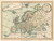Laurie & White Historic Map of Europe Vintage ? cm84X111 Immagine su CARTA TELA PANNELLO CORNICE Orizzontale