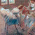 Degas Edgar  Tre danzatori preparazione per classe Figurativo cm77X77 Immagine su CARTA TELA PANNELLO CORNICE Quadrata