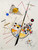 Kandinsky Wassily tensione delicata Astratto cm100X76 Immagine su CARTA TELA PANNELLO CORNICE Verticale