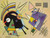 Kandinsky Wassily Nero e viola Astratto cm84X111 Immagine su CARTA TELA PANNELLO CORNICE Orizzontale