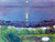 Munch Edvard Paesaggio marino Astratto cm84X111 Immagine su CARTA TELA PANNELLO CORNICE Orizzontale