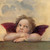 Raffaello Angelo II   Madonna Sistina Tradizionale cm77X77 Immagine su CARTA TELA PANNELLO CORNICE Quadrata